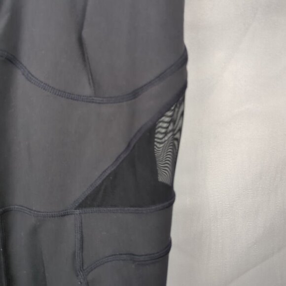 LOVESOFT Black Bodysuit with Mesh Cutouts and Criss-cross Straps - Picture 6 of 10